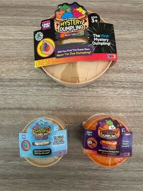 Mystery Dumpling - Neon &  Mini Spooky and mini Glitter Edition. Set of 3. NEW
